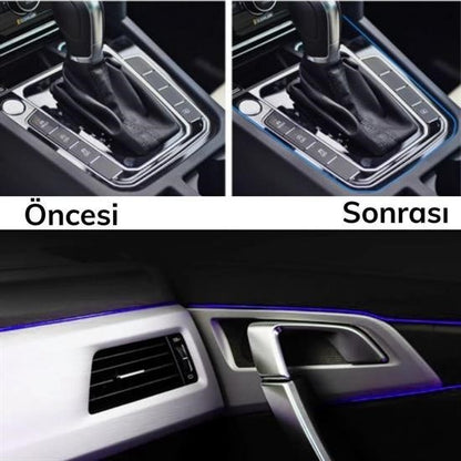 Mavi Araba Oto Trim Dekorasyon Şeridi – 5 Metre Kauçuk Elastik Şerit Bant