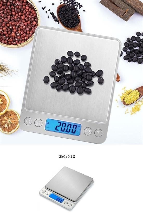 Dijital Hassas Mutfak Terazisi 2000 gr / 0.1 gr Hassasiyetli
