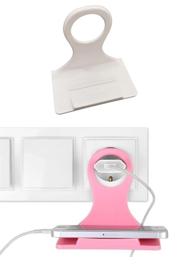 Universal Mobil Şarj Priz Askısı ve Telefon Tablet Tutucu Stand