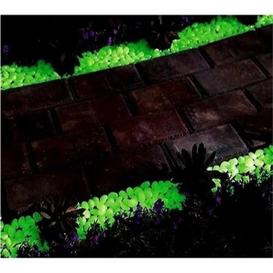 Gece Karanlıkta Işık Vererek Parlayan Fosforlu Dekoratif Çakıl Taşları (50 Adet)