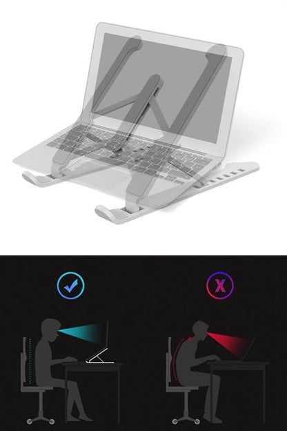 Ayarlanabilir Katlanabilir Laptop Yükseltici – Taşınabilir Ergonomik Dizüstü Standı