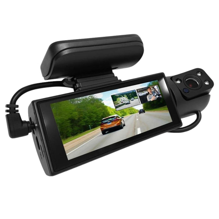 WiFi Destekli Araç İçi & Dışı Çift Kameralı Dikiz Aynası Kamera görsel 1