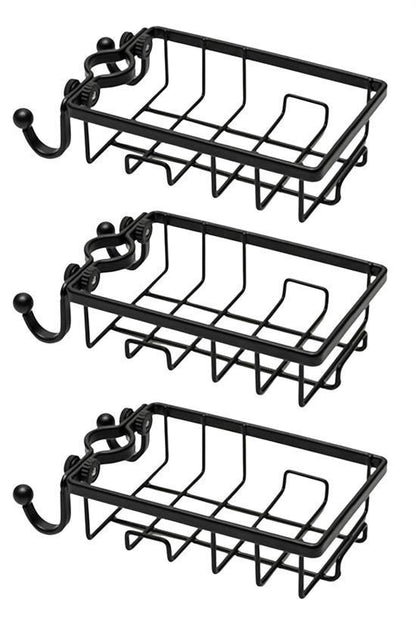 Paslanmaz Çelik Mutfak Banyo Musluğuna Sabitlenebilir Sabunluk ve Sünger Tutucu Aparat