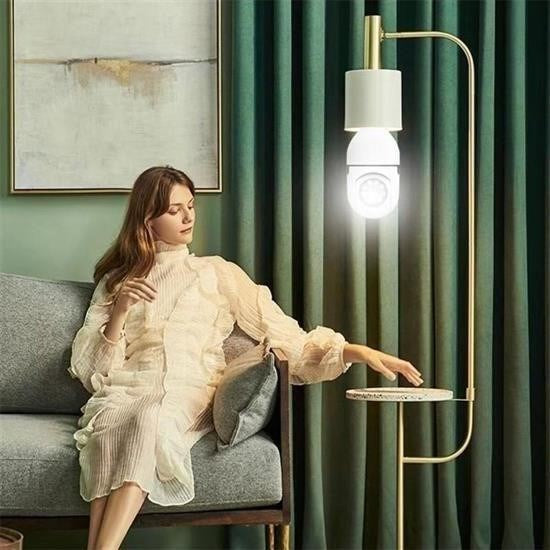 WiFi 360 Panoramik Ampul Kamera – Akıllı Hareket Algılayıcı, Gece Görüş ve Sesli IP Kamera