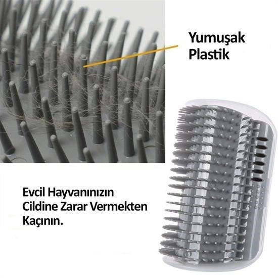 Kedi Kaşıma ve Tüy Tarama Aparatı – Duvara Monte Edilebilir Pratik Kaşıma Aleti
