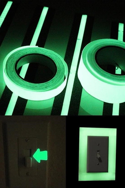 Karanlıkta Işık Veren 4 Metre Fosforlu Yeşil Şerit Bant