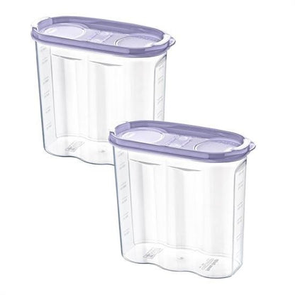 2 Kapaklı Ölçekli Erzak Kuru Gıda Saklama Kutusu - 1,7 Litre