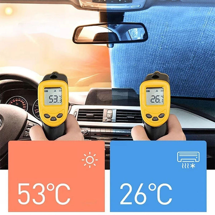 120×55 cm Ambalajlı Vantuzlu Araç İçi Ön Cam Perdesi Katlanabilir Güneşlik görsel 3