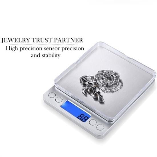 Dijital Hassas Mutfak Terazisi 2000 gr / 0.1 gr Hassasiyetli görsel 3