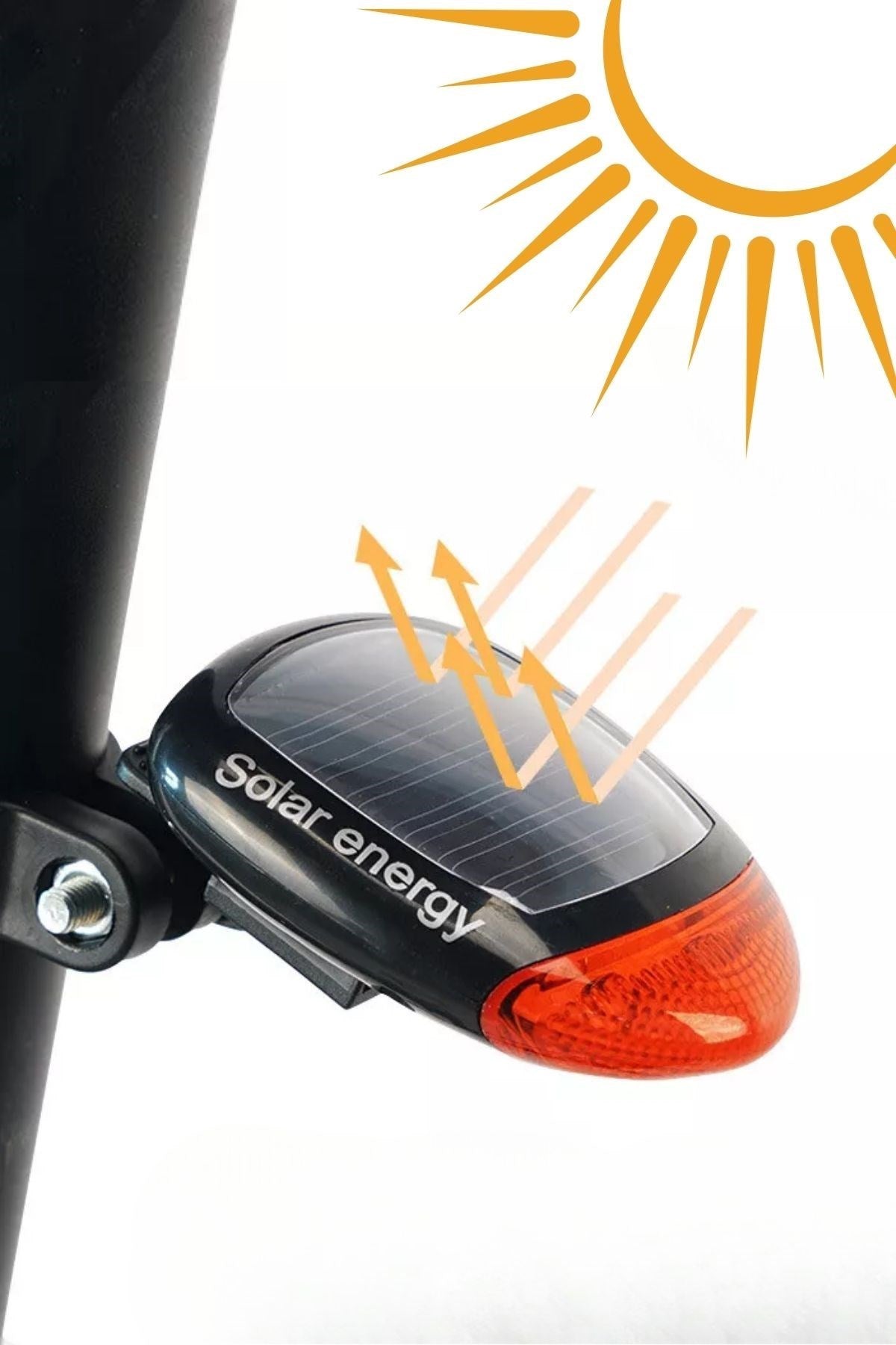 Güneş Enerjili Şarj Edilebilir LED Bisiklet Kuyruk Lambası – Su Geçirmez Solar Arka Işık