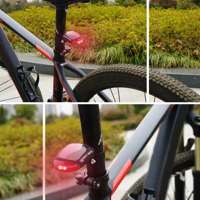 Güneş Enerjili Şarj Edilebilir LED Bisiklet Kuyruk Lambası – Su Geçirmez Solar Arka Işık