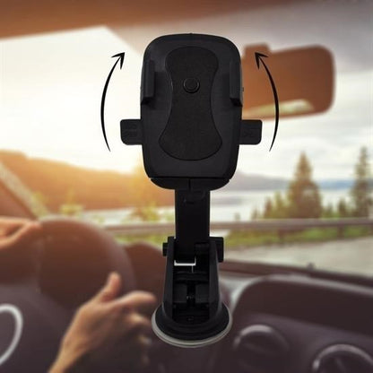 360° Dönen Torpido Üstü Uzunluk Ayarlı Vantuzlu Teleskopik Araç Telefon Tutucu