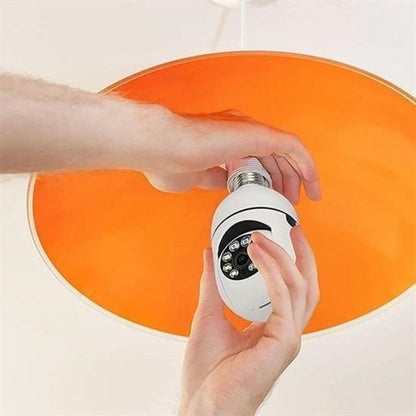 WiFi 360 Panoramik Ampul Kamera – Akıllı Hareket Algılayıcı, Gece Görüş ve Sesli IP Kamera