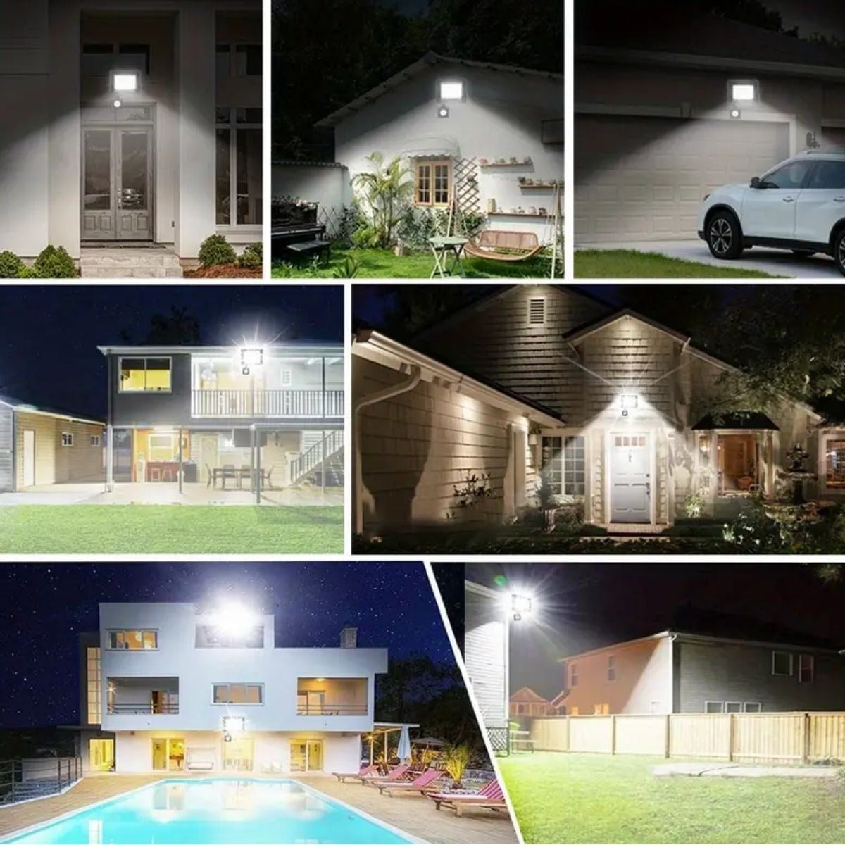 USB Şarjlı Dış Mekan Projektör Lamba – 4 Modlu, Suya Dayanıklı, Kamp ve Acil Durum Aydınlatması