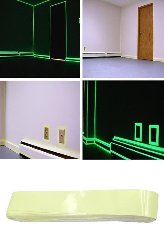 Karanlıkta Işık Veren 4 Metre Fosforlu Yeşil Şerit Bant