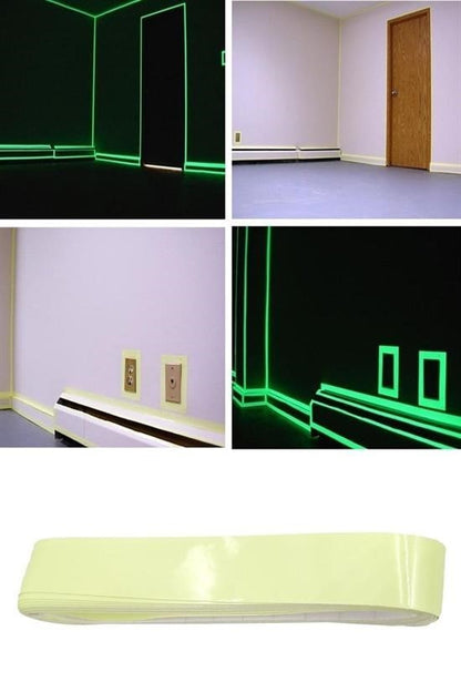 Karanlıkta Işık Veren 4 Metre Fosforlu Yeşil Şerit Bant